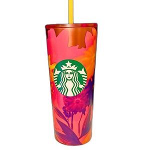 Starbucks Summer 2022 Limited Edition Pink Floral Stainless Tumbler